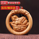 法優(yōu)曼桃木十二生肖吊墜老虎屬相掛件蛇馬鑰匙扣羊豬兔子項鏈 豬(老料手工精修)