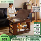 睿帆實(shí)木可移動(dòng)茶幾客廳沙發(fā)邊幾小戶(hù)型折疊邊柜餐桌兩用多功能小推車(chē)