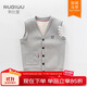努比屋 兒童馬甲男孩秋季馬夾大童外穿背心男童春秋坎肩衣服 深灰色 130
