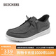 斯凱奇（Skechers）閃穿鞋男鞋秋季休閑鞋一腳蹬商務(wù)板鞋軟底豆豆鞋帆布鞋210959