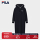 FILA 斐樂(lè )官方女子編織連衣裙2025冬季新款簡(jiǎn)約時(shí)尚修身連帽長(cháng)裙 傳奇藍-NV XL 175/92A/XL