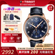 天梭（TISSOT）【生日禮物】速馳系列三眼六針計時(shí)石英男表運動(dòng)瑞士手表送男友 藍盤(pán)藍色皮帶T116.617.36.042.00