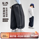 左西童裝男童運動(dòng)褲2025新款兒童褲子中大童衛褲春秋裝潮 深灰色 130
