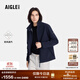 AIGLE【25年冬季新品】艾高全拉鏈時(shí)尚休閑外套戶(hù)外保暖透汽抓絨外套男 海軍藍 BP132 L 180/96A
