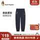 暇步士（Hush Puppies）童裝女童長(zhǎng)褲大童寬松休閑褲子兒童針織運(yùn)動(dòng)褲 藏藍(lán)   150   