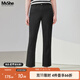 MsShe大碼女裝微胖秋季牛仔褲女胖mm妹妹顯瘦加肥加大彈力直筒褲子 長(cháng)褲-黑色現貨（偏小半個(gè)碼） 3XL