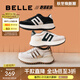 百麗（Belle）跑道系列阿甘鞋女商場(chǎng)同款運動(dòng)休閑鞋3E829CM4 米色 37 (235mm)