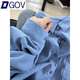 DGOV春季藍色襯衫女小清新寬松百搭顯瘦通勤小個(gè)子襯衣外搭上衣服 藍色 M