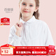 多妙屋女童白襯衫長(cháng)袖春裝兒童襯衣純棉2025新款洋氣大童秋冬上衣娃娃衫 百褶領(lǐng)/3615 薄款 150