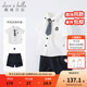 戴維貝拉（DAVE＆BELLA）禮服表演服裝演出服學(xué)院紳士周歲禮服寶寶衣服兒童套裝男童夏裝 白色 110 cm（建議身高100-110cm）