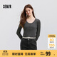 森馬毛衣女短款正肩緊身顯瘦2025春季圓領(lǐng)假兩件毛衫109125107002