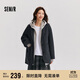森馬（Semir）外套女中長(cháng)款西裝領(lǐng)通勤寬松2024冬含羊毛雙面呢夾克109724108021