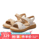 森達時(shí)裝涼鞋女款2025夏新商場(chǎng)同款厚底休閑涼鞋XMH01BL5 杏色 37