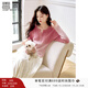 香影粉色漸變針織衫上衣女2025秋裝新款草莓腮紅套頭假開衫m(xù)iu系 粉紅 【春秋款】 N851063 M