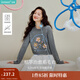 茵曼2025秋冬女裝新款格雷系立體繡花毛衣寬松圓領(lǐng)長(zhǎng)袖內(nèi)搭上衣 貴族灰 S