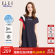 ELLE ACTIVE簡(jiǎn)約設計優(yōu)雅大氣連衣裙夏季時(shí)尚個(gè)性顯瘦舒適休閑運動(dòng)裙 藏青色 L