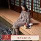 朵朵·可可秋冬季結婚紅色加厚雙面珊瑚絨女長(cháng)袖家居服連帽長(cháng)睡裙  咖啡 S (155)