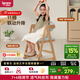 愛(ài)果樂(lè )（IGROW）兒童學(xué)習椅可升降進(jìn)口實(shí)木座椅寶寶小學(xué)生椅寫(xiě)字椅兒童 甄橡椅（進(jìn)口橡膠木+科技布）藍