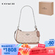 蔻馳（COACH）【京東奧萊】女士手提單肩斜挎包新月包PVC配皮CW3七夕情人節(jié)禮物