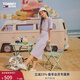TOMMY JEANS【透氣舒適】春夏女裝珠地棉氣質(zhì)收腰顯瘦V領(lǐng)寬松長(cháng)裙連衣裙 淡紫色W06 M （推薦：110-125斤）