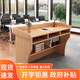 愛(ài)家貓 LOVEHOODCAT演講臺發(fā)言臺老師講桌簡(jiǎn)約現代會(huì )議室主席臺迎賓臺學(xué)校教室講臺桌 【云川橡木色】 120*60*105cm