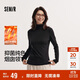 森馬（Semir）長(cháng)袖T恤女冬半高領(lǐng)發(fā)熱抑菌純色修身上衣顯瘦打底衫101724101005