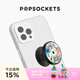 PopSockets 【一直轉的】泡泡騷手機支架氣囊創(chuàng  )意黑膠轉盤(pán)旋轉防摔粘貼式支架 CD唱片