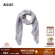 AIGLE艾高春季戶(hù)外時(shí)尚休閑舒適雙色棉質(zhì)圍巾男女通用 灰紫色 BD726 均 碼