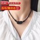法優(yōu)曼粉水晶貔貅吊墜男女黑曜石項(xiàng)鏈編織繩鎖骨鏈情侶禮物紀(jì)念一對(duì) 黑曜石款 繩子可調(diào)節(jié)