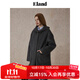 ELAND衣戀毛呢外套女學(xué)院風(fēng)大口袋休閑連帽保暖大衣2025冬季新款 深灰色(17)D/Grey L 170