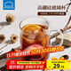 樂(lè )扣樂(lè )扣（LOCK&LOCK）玻璃杯咖啡杯耐熱早餐牛奶杯家用泡茶辦公室高硼硅玻璃冷萃杯 400ML