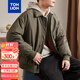 唐獅（TonLion）2023羽絨服男裝寬松棒球服外套夾克 橄欖綠 L 