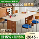 小半實(shí)木巖板餐桌中古風(fēng)櫻桃木小戶(hù)型飯桌家用客廳工作臺全實(shí)木餐桌椅 【櫻桃木】時(shí)光餐桌1.6m