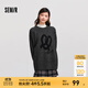 森馬毛衣女中長(cháng)款寬松落肩圓領(lǐng)毛衫休閑慵懶2024新款冬季提花衣服 中花灰00513 L 165/88A