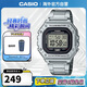 卡西歐（CASIO）復古防水學(xué)生電子手表男女情侶夜光小方表 W-218HD-1AVDF
