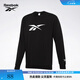 Reebok銳步官方男女黑色基礎LOGO款百搭時(shí)尚經(jīng)典圓領(lǐng)套頭長(cháng)袖衛衣 GR8472 黑色 S