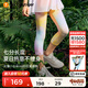 moodytiger【仙女家族】女童緊身褲涼感防曬夏季褲子高彈速干兒童修身七分褲 幻彩鳴粉 120 cm