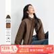 梵希蔓美拉德菱格棉服女2025冬季新款夾棉保暖設(shè)計(jì)厚外套短款棉衣 M9378 咖啡色 M