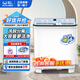 威力（WEILI）87年同款12公斤半自動(dòng)雙缸波輪洗衣機 雙桶洗脫分離甩干雙電機鋼化玻璃面蓋XPB120-2496S