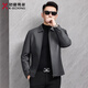 KBXNG勁霸真皮皮衣2025新款高端中年男士?jì)饶戭^層綿羊皮夾克外套冬 灰色綿羊皮單款+內膽 L