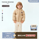 Teenie Weenie  Kids小熊童裝冬季男女寶三防蓬蓬熊耳連帽厚羽絨服 米色 110 cm