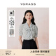 VGRASS[水墨波點(diǎn)系列]蝴蝶結系領(lǐng)上衣24年夏季新款襯衫VSC1P2399D 經(jīng)典黑白波點(diǎn)色 S