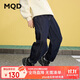 馬騎頓（MQD）男童秋季新款學(xué)院風(fēng)休閑百搭長(cháng)褲中大童牛仔褲 原牛仔色 150
