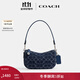 蔻馳（COACH）女士經(jīng)典標志丹寧布SWINGER 20號手袋牛仔腋下包女包 LH/深藍色 混合色