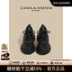 CAMILA KSENIA爆款老爹鞋女士2025年新款秋季時(shí)尚厚底增高運動(dòng)鞋子百搭休閑品牌 黑色 37