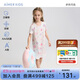 愛(ài)慕兒童家居服女童孩零碳蘭精莫代爾短袖睡裙夏季接觸涼感睡衣甜甜圈170