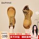達芙妮（DAPHNE）大黃蜂馬丁靴女英倫風(fēng)休閑短靴大黃靴厚底加絨2025秋冬 黃色【加絨】跟高4.3cm 38 (240mm) 標準碼