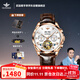 歐品客手表男士機(jī)械全純自動(dòng)老人夜光防水商務(wù)名表瑞士認(rèn)證品牌生日禮物