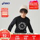 亞瑟士亞瑟士童裝春季新款男童運動(dòng)休閑百搭連帽長(cháng)袖衛衣T恤 001黑色 140
