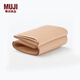 無(wú)印良品（MUJI） 鞣制皮革 三折錢(qián)包 原色 3S 長(cháng)8*寬9.8*高2CM